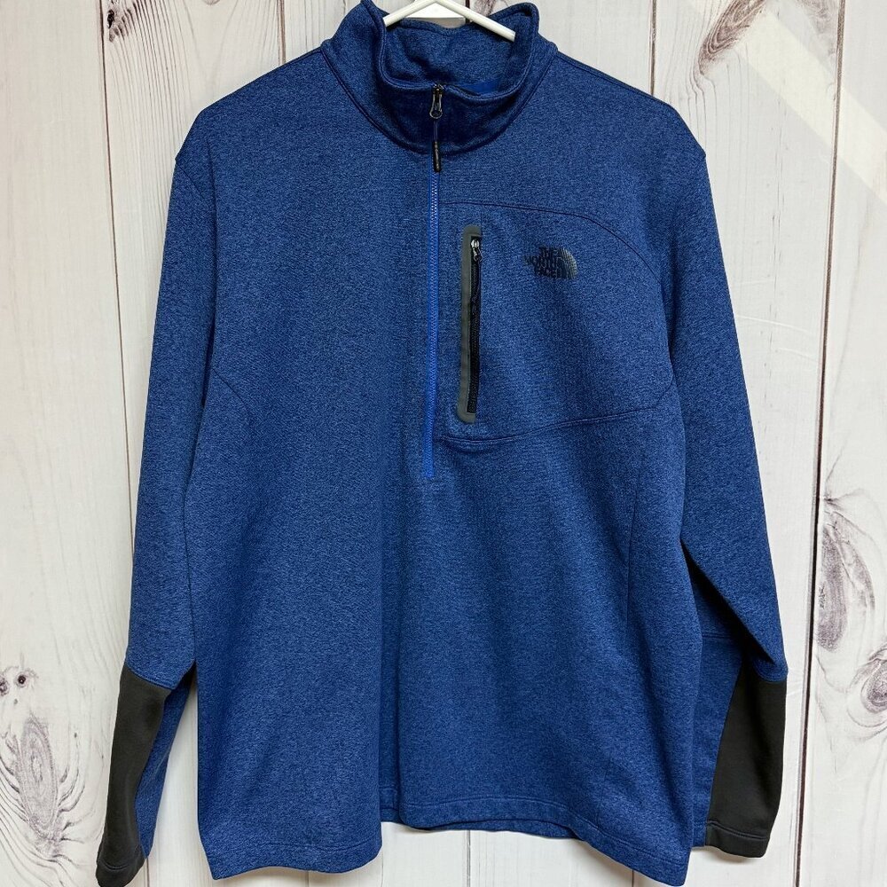 The North Face Canyonlands 1/2‎ Zip Fleece Men’s XL Blue Heather EUC
